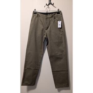 Volcom So Chickie High Rise Chino Pants Green Womens Size 25 NWT